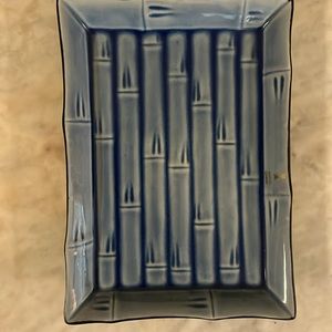KAFUH-Blue Large Bamboo Plate-11” X 7.5”